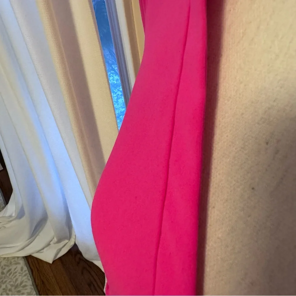 POMANDER PLACE Electric Pink Kenzo Crepe Tiered Mini Dress Size Small - Picture 3 of 7